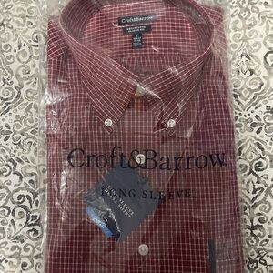 Croft & Barrow Men's Red Long Sleeve Shirt